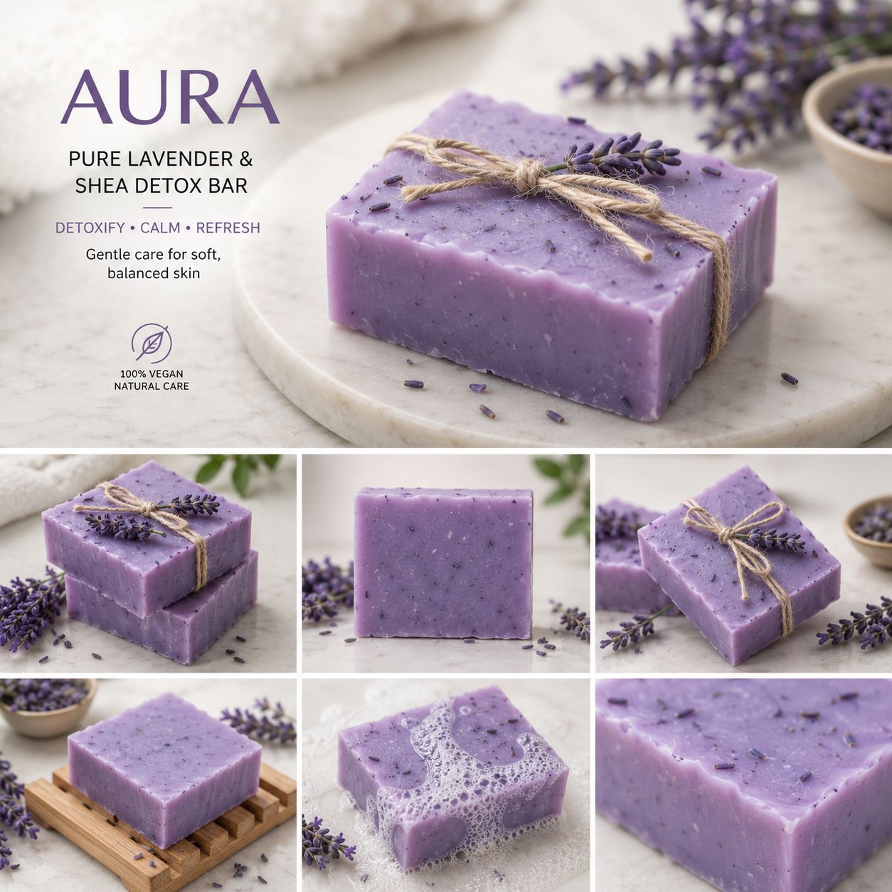 Pure Lavender & Shea Detox Bar