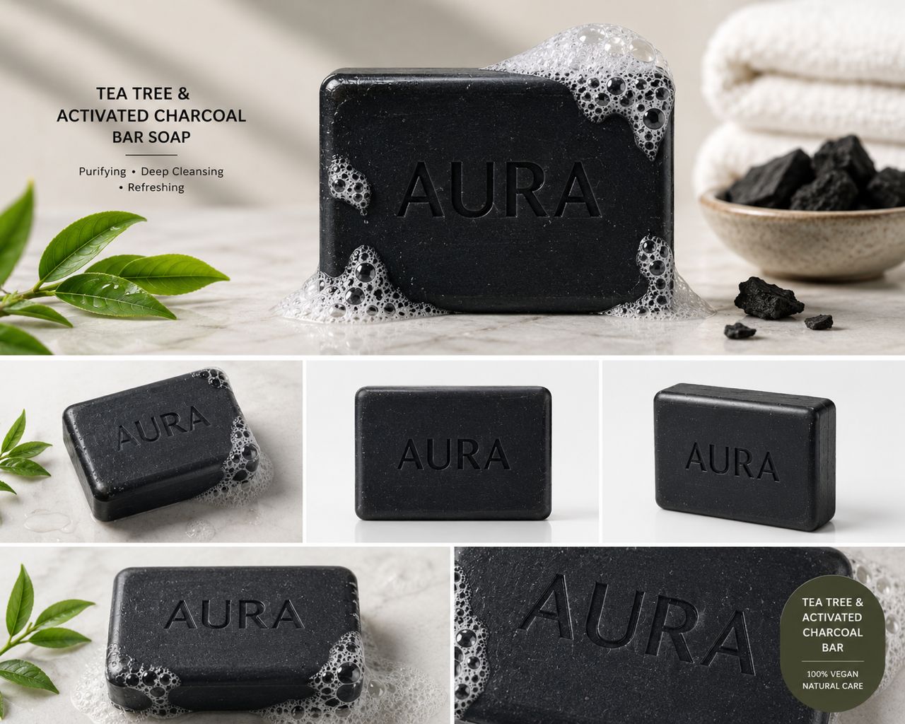 Tea Tree & Activated Charcoal Bar